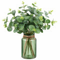 Plante Verte Artificielle d'Eucalyptus avec Vase en Verre