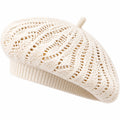 Béret Ajouré Écru Élégant