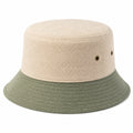 Chapeau Bob Bicolore Beige et Kaki