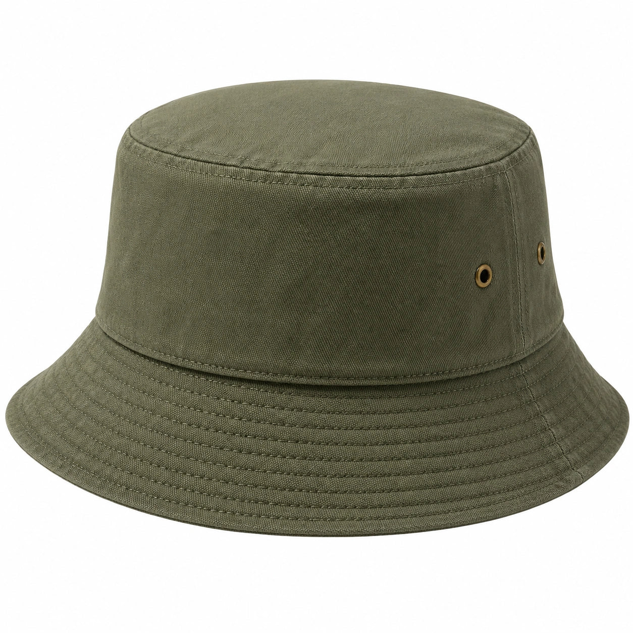 Chapeau bob unisexe vert kaki respirant