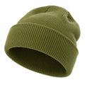 Bonnet en maille côtelée chaud kaki