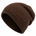 Bonnet en maille marron unisexe