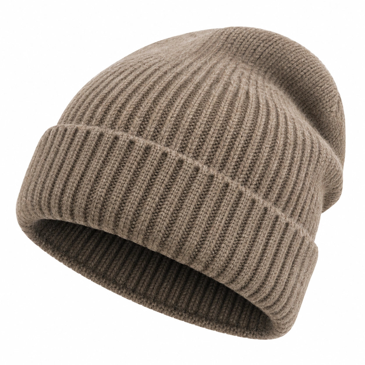 Bonnet côtelé classique beige