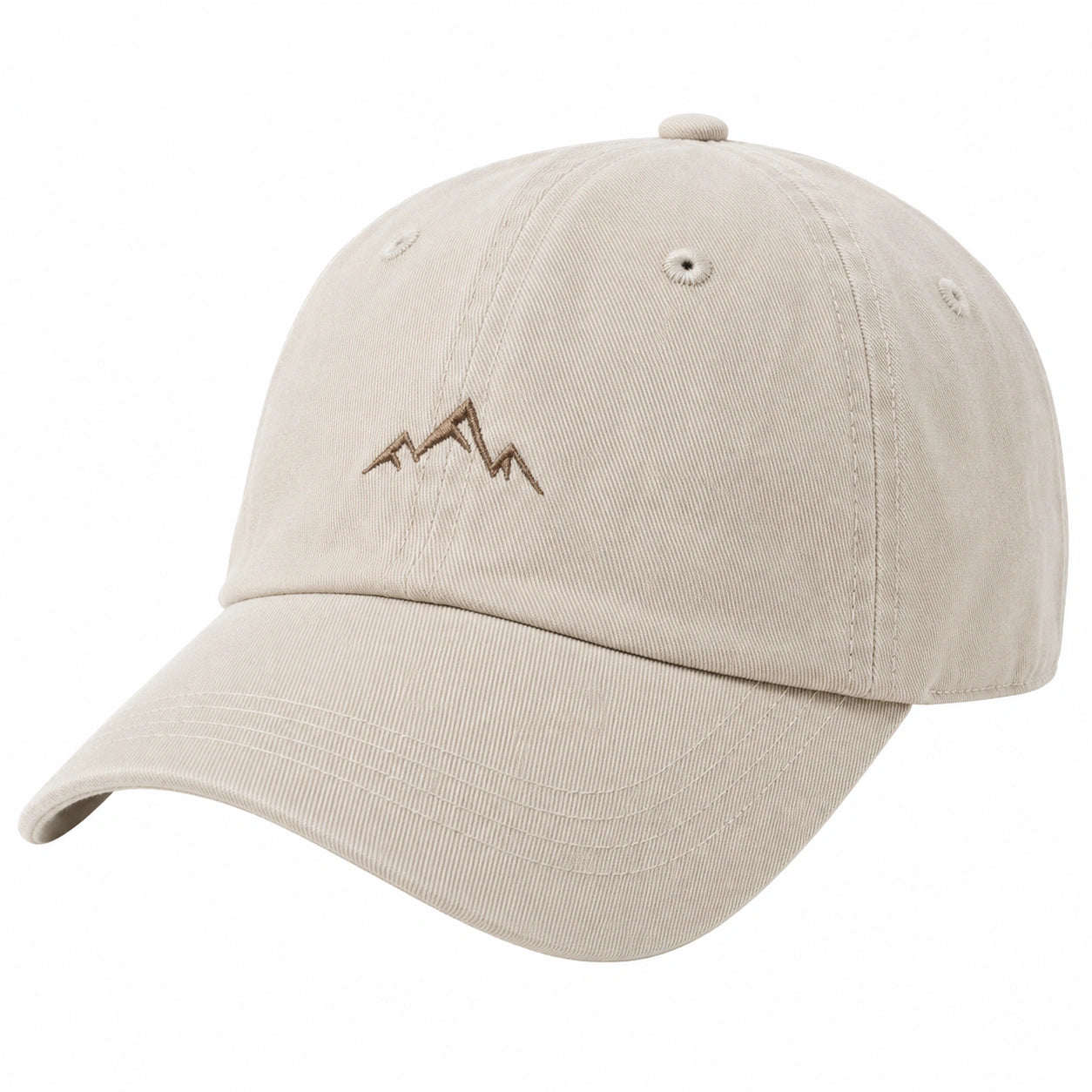 Casquette brodée classique beige pour adultes