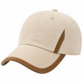 Casquette beige et marron ajustable à visière courbée