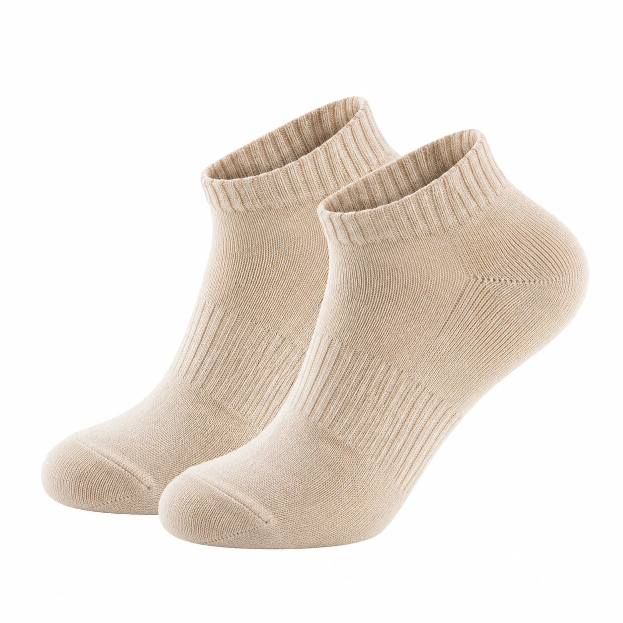 Chaussettes courtes beige pour adultes