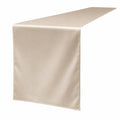 Chemin de Table Élégant en Satin Beige 275x28 cm