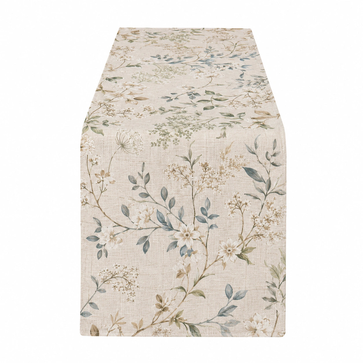 Chemin de Table à Motif Floral Beige