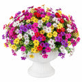 Arrangement Floral Artificiel en Pot Blanc Multicolore