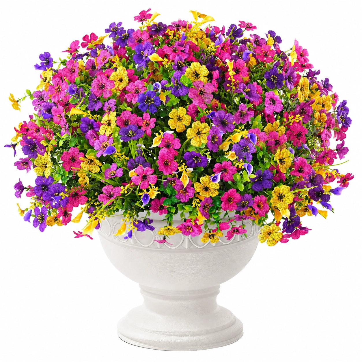 Arrangement floral artificiel multicolore avec pot 30 cm