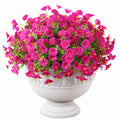 Arrangement de Pétunias Artificiels en Pot Rose
