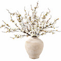 Branche de fleurs artificielles de prunier blanc - 60 cm